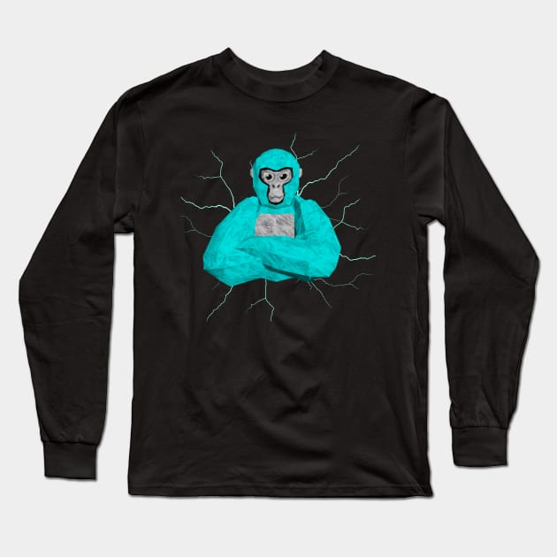 Gorilla Tag PFP Monke Merch VR Gamer Gift Long Sleeve T-Shirt by gts